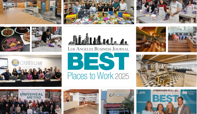 Universal Metro recognized in LA Business Journal's Best Places to Work 2025